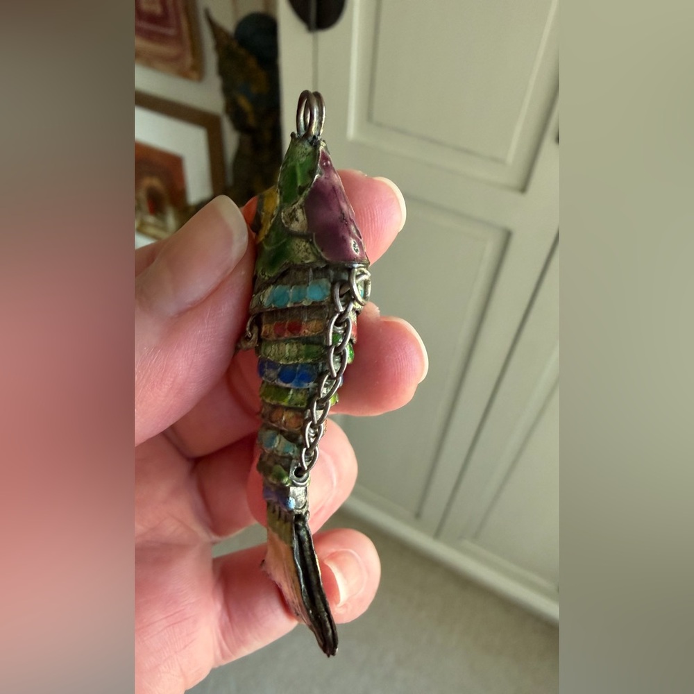 Antique Articulated Fish Pendant - Picture 4 of 4